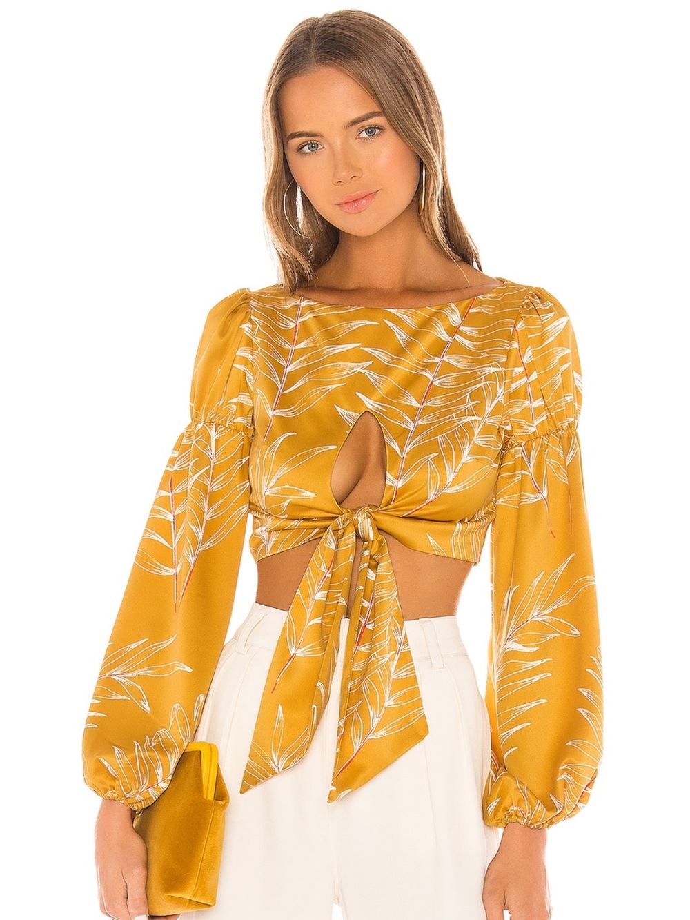 Marcia Top in Gold Tropical